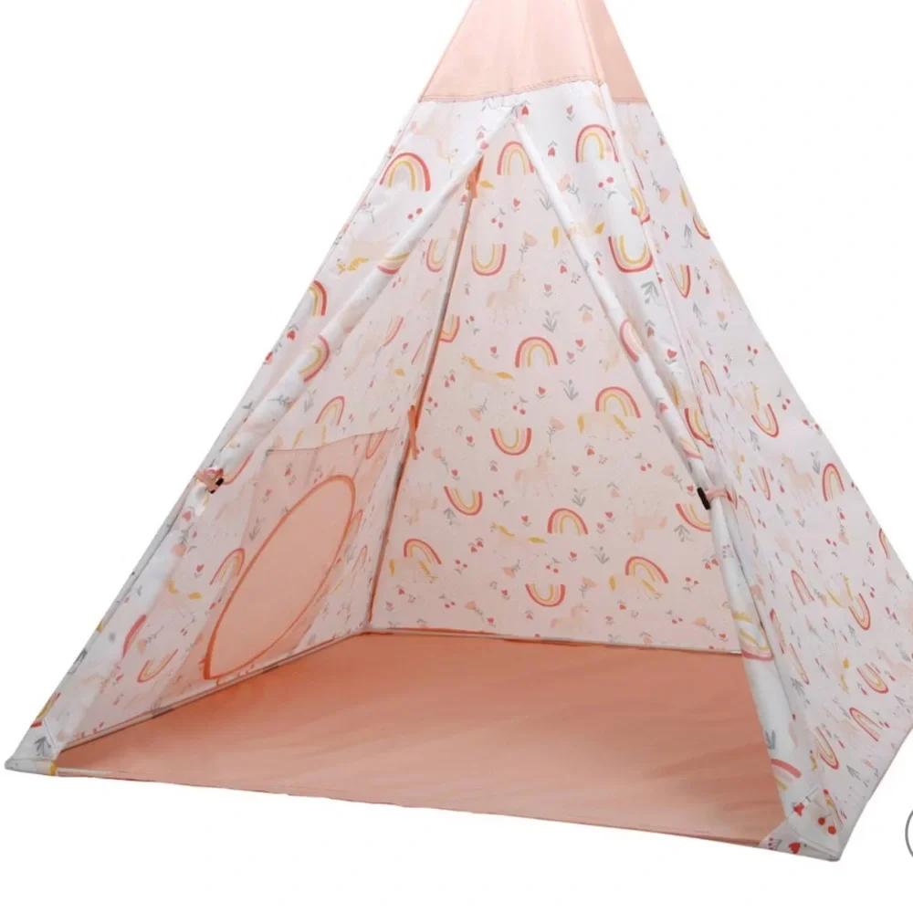 Kids Pillowfort Play Tent with Rainbow and Unicorn Design - Picture 11 of 14